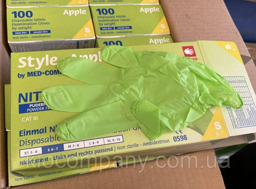 Нитриловые Перчатки медицинские неопудренные, STYLE AMPRI Apple XS. 50 пар\100 шт. - фото 4 - id-p1448904450