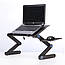 Столик трансформер для ноутбука LAPTOP TABLE Т9 Портативний Стіл-підставка металевий з складним кулером, фото 7