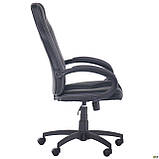 Крісло комп'ютерне AMF Shift чорний шкірозамінник вставки сітка сіра, фото 4