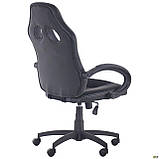 Крісло комп'ютерне AMF Shift чорний шкірозамінник вставки сітка сіра, фото 5