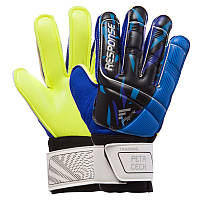 Дитячі рукавички воротарські (розмір 5,6,7) з чохлом RESPONSE 508B синій-жовтий