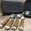 Набір «Мисливський обід» (ніж, виделка, ложка десертна ложка, чарка) (187-0014FP), фото 4