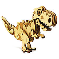 Дерев'яний дитячий конструктор Динозавр Тірекс Unitywood, 49 деталей, 13,5 * 9 * 4,5 см (UW-003), фото 2