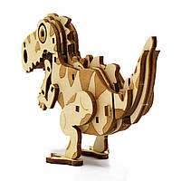 Дерев'яний дитячий конструктор Динозавр Тірекс Unitywood, 49 деталей, 13,5 * 9 * 4,5 см (UW-003), фото 3