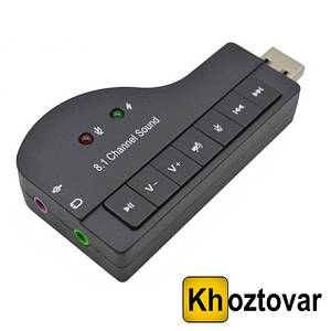 Звукова карта USB 8.1 Piano Чорний
