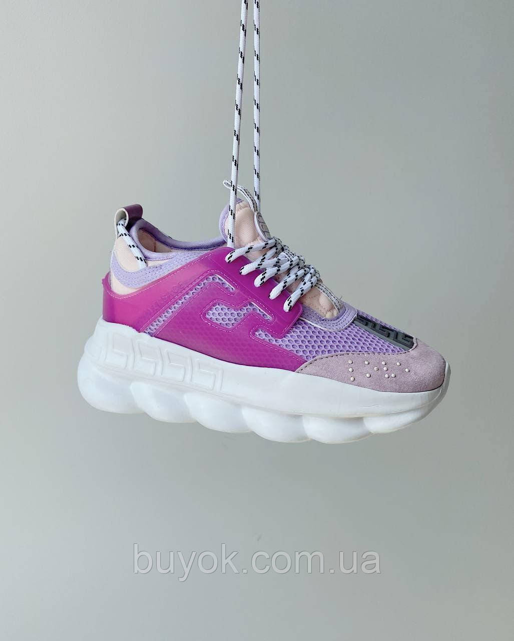 Жіночі кросівки Versace Chain Reaction Violet Pink DSR705G D7CTG K0D