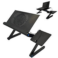 Столик трансформер для ноутбука Охлаждающий LAPTOP TABLE Т9 Портативный Стол-подставка складной металлический