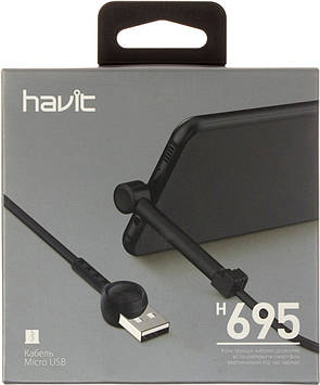 Кабель з'єднання єднання (USB 2,0 AF micro 5P) Havit HV-H695 mix 1м
