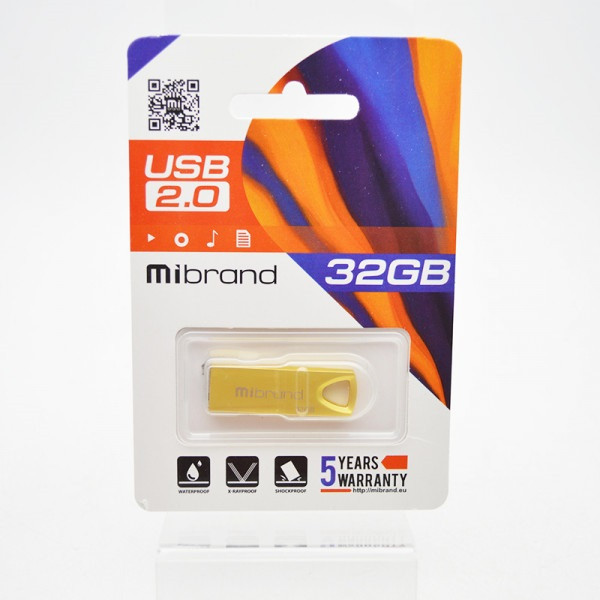 Флеш-пам`ять 32GB "Mibrand" Taipan USB2.0 gold №1362 - фото 1 - id-p1309468559