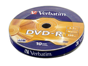 DVD-R Verbatim 16х 4.7Gb bulk(10) №7291