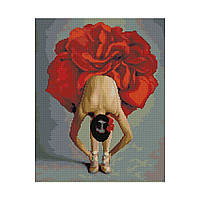 Алмазна мозаїка Strateg Балерина-квітка 40х50 см (FA13209) «Strateg» (FA13209)