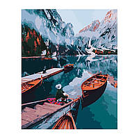 Картина за номерами Озеро серед гір, 40х50 см «Strateg» (VA-2823)