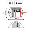 Намет тримісний туристичний Tramp lite Tourist 3 двошаровий, фото 2
