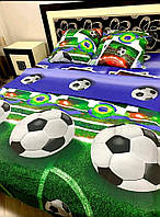 Детское полуторное постельное белье футбол