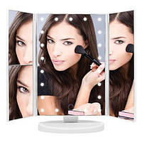 Настольное зеркало для макияжа с LED подсветкой 3-х увеличение Superstar Magnifying