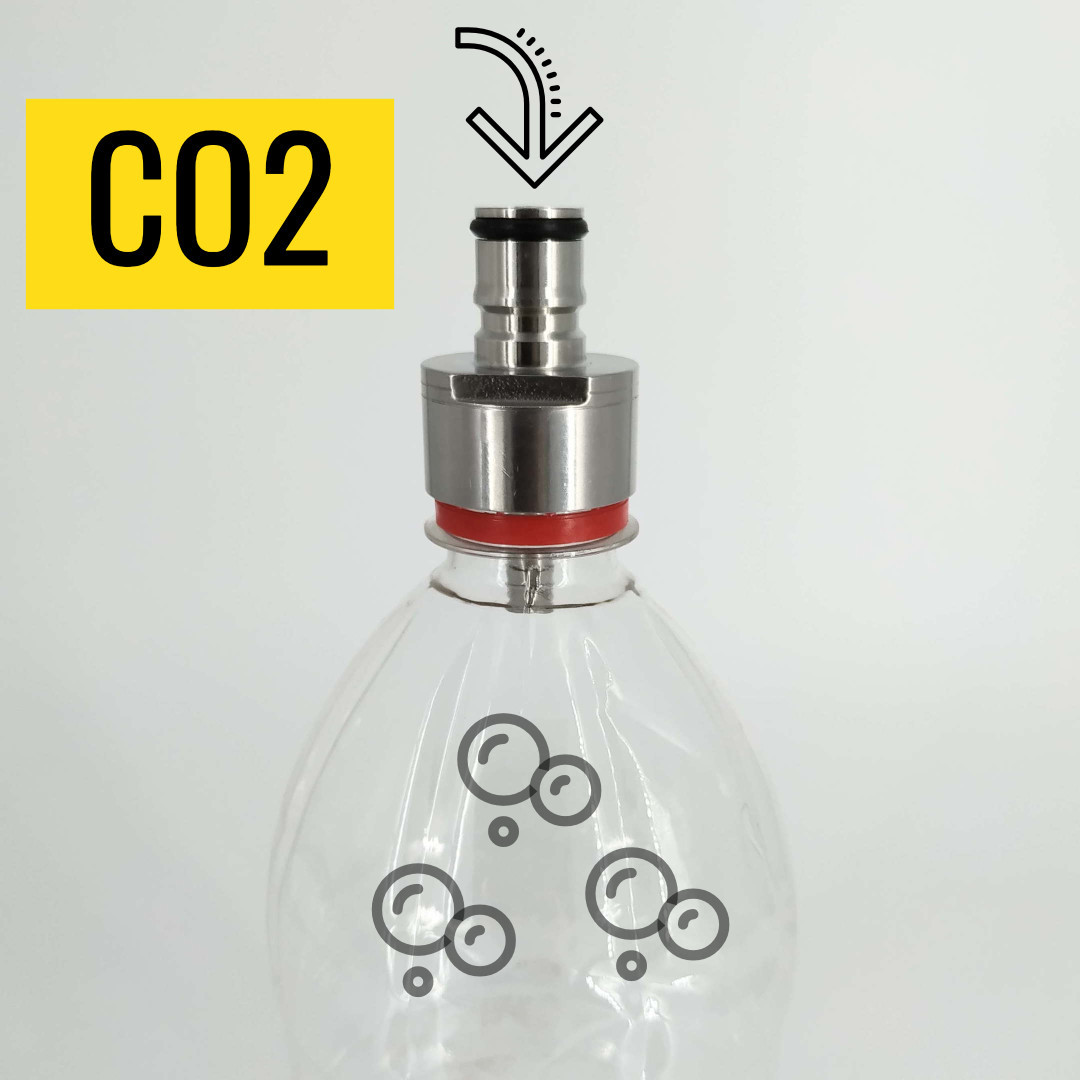 Кришка для карбонізації в пластиковій ПЕТ-пляшці - карбонизатор для газування майже як iSi Twist-n Sparkle