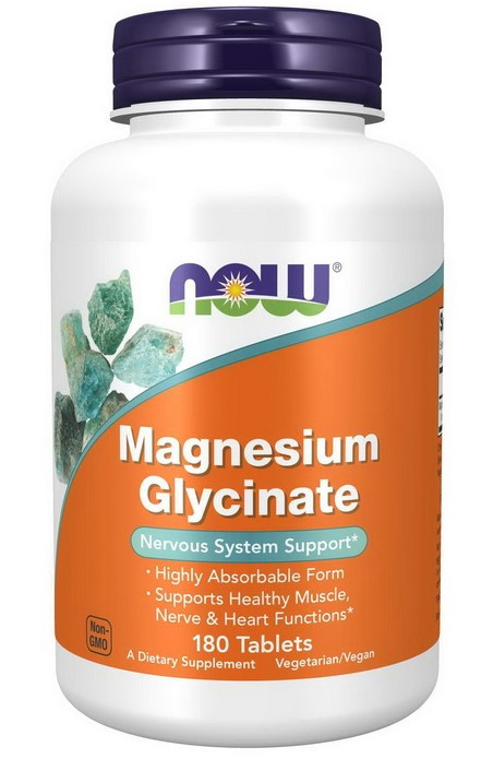Магній NOW Magnesium Glycinate 180 tab
