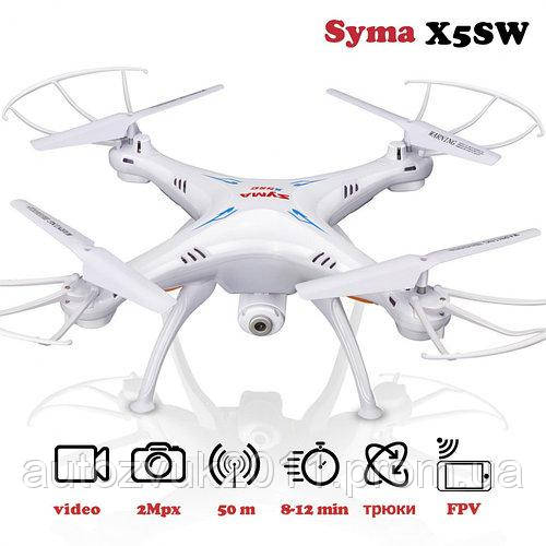 Квадрокоптер на радіокеруванні Syma X5SW з камерою Wi-Fi