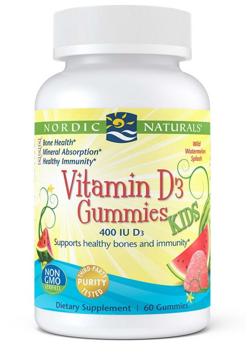Вітамін Д для дітей Nordic Naturals Kids Vitamin D3 400 IU Gummies 60 gummies wild watermelon splash