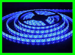 LED-стрічки (3528) Blue — Блакитна — Синій довжина 5 м Лід (ВідеоОбзор)