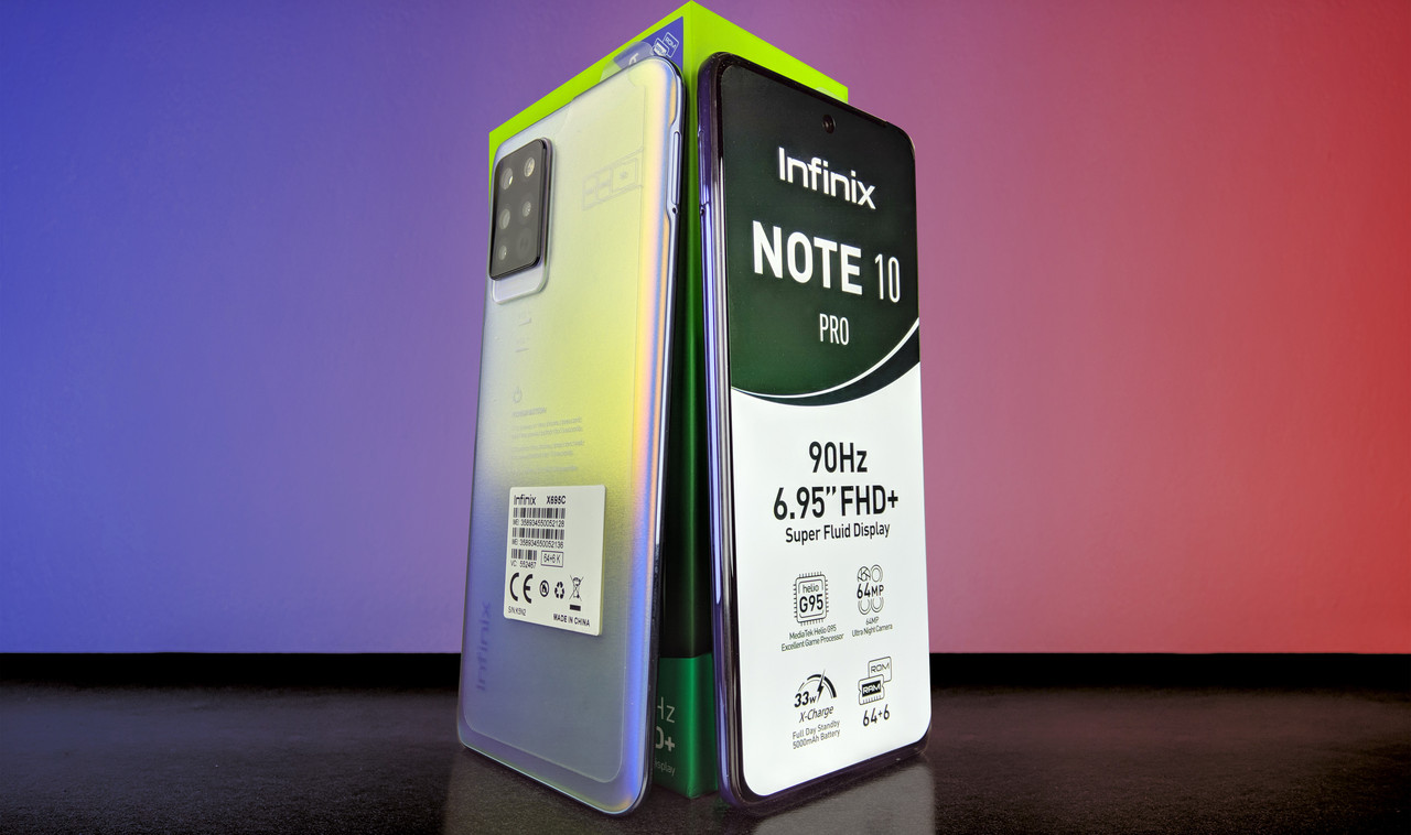 Infinix Note 10 Pro 6.95" <unk> 6/64 Gb <unk> 64 Mp <unk> Helio G95 <unk> 90 Гц <unk> Скло