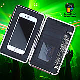 Сумка Клатч із паєтками білий + друк на ній з 2 боків, фото 5