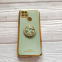 Чохол Ring Stones для Oppo A15/A15s силіконовий Фісташковий