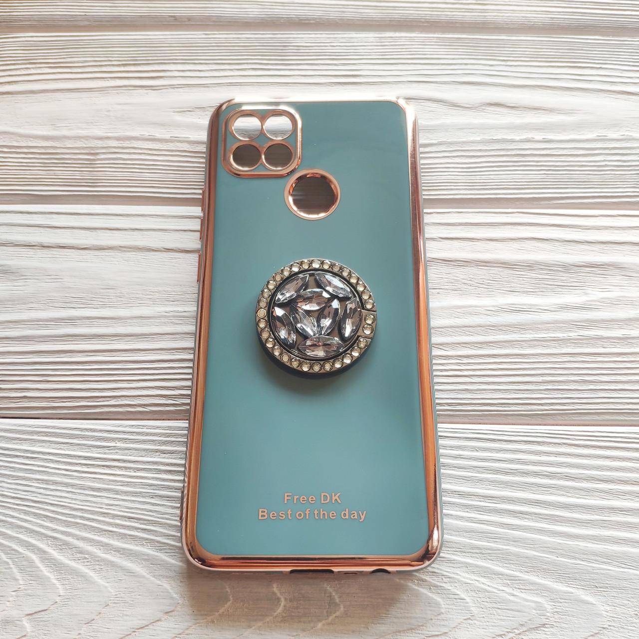 Чохол Ring Stones для Oppo A15/A15s силіконовий Сіро-блакитний