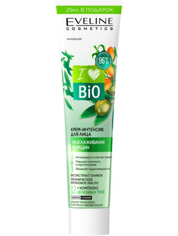 Крем-Интенсив для лица Разглаживание морщин серии I Love Bio+Комплекс 12 Целебных трав, 125мл (5903416022572)