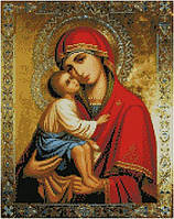 Картина по номерам с алмазной мозаикой Стратег Донская икона божьей матери 50х40см (FA10375)