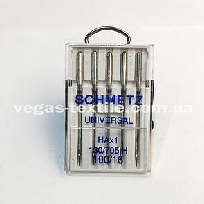 Голки швейні Schmetz (Німеччина) UNIVERSAL 180/705 H No100/16 (для побутових швейних машин)