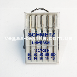 Голки швейні Schmetz (Німеччина) UNIVERSAL 130/705 H No80-100 (для побутових швейних машин)