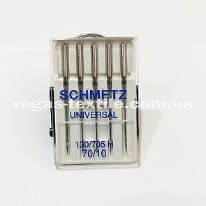 Голки швейні Schmetz (Німеччина) UNIVERSAL 130/705 H No70/10 (для побутових швейних машин)
