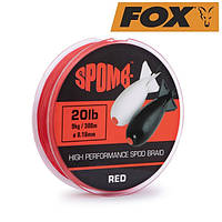 Сподовый шнур Fox Spomb Braid 0,18мм 300м красный