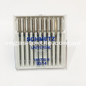 Голки швейні Schmetz (Німеччина) UNIVERSAL 130/705 H No90/14 (для побутових швейних машин)