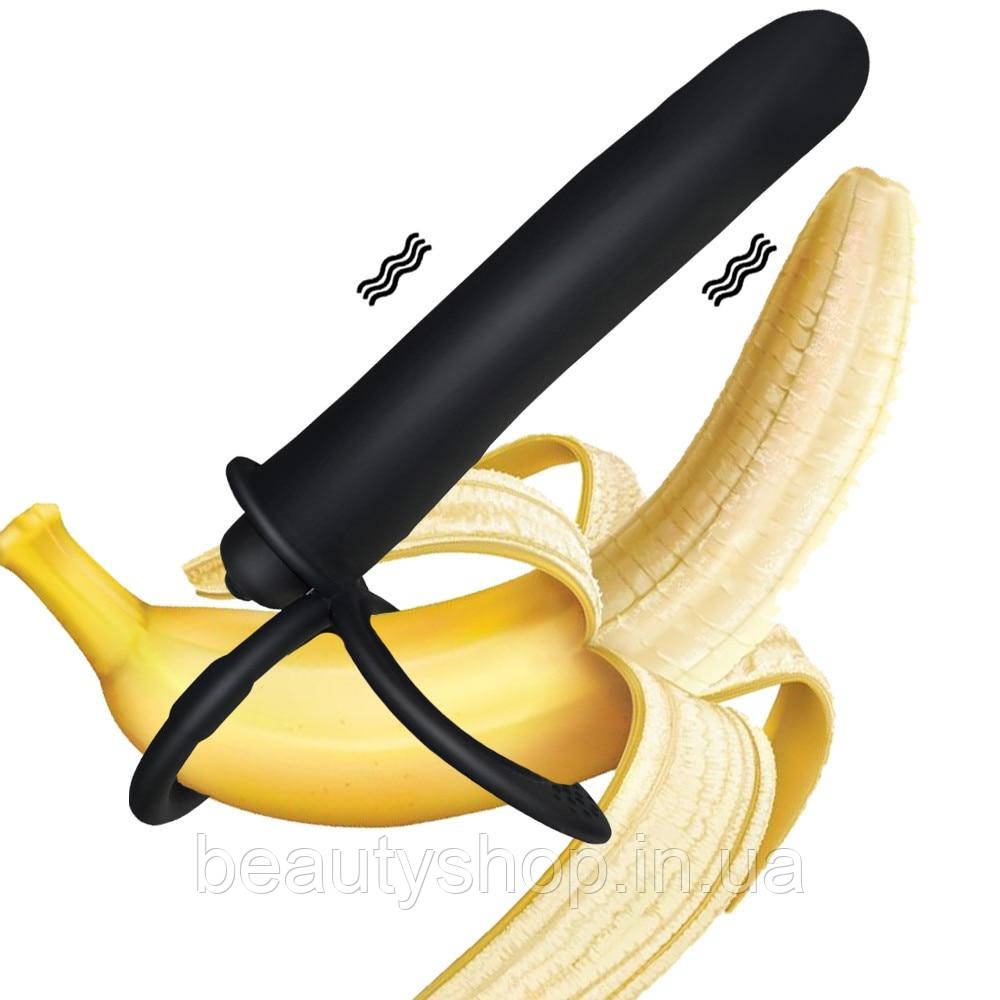 Вібратор для подвійного проникнення з функцією страпона та фалоімітатора, фото 1