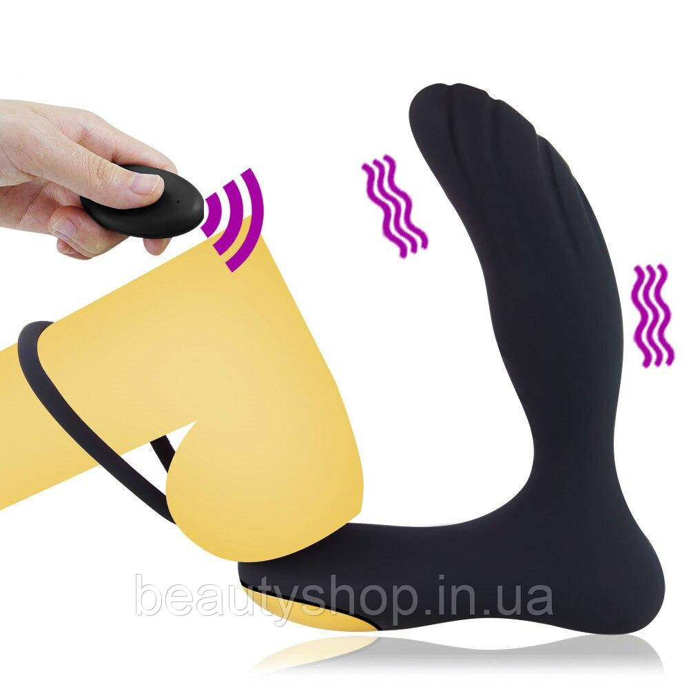 Анальний вібратор корка UMANIA масажер простати чорний із вібрацією 10 режимів