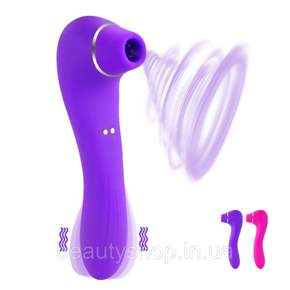 Вакуумний вібратор стимулятор точки G та клітора, інтимні секс-іграшки для сосків та піхви