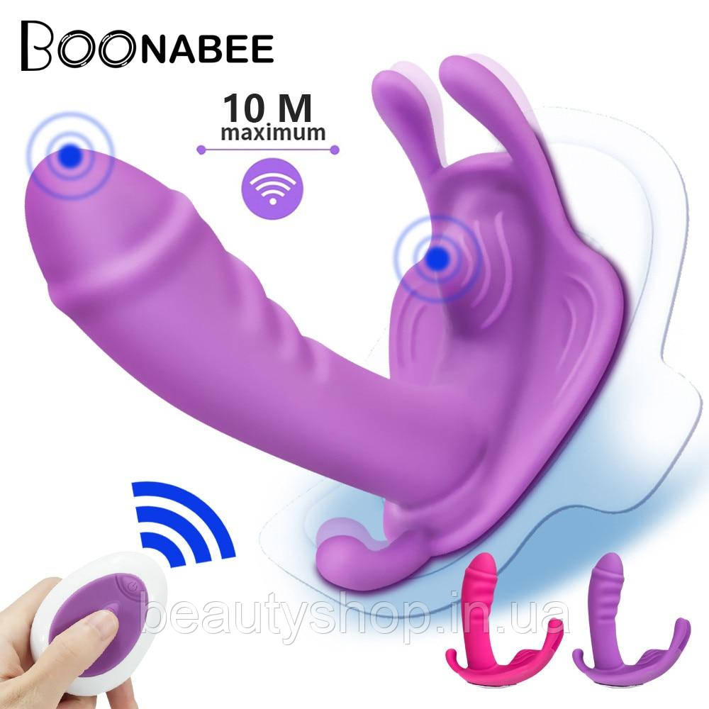 Потрійний вібратор вагінальний жіночий стимулятор точки G, ануса, клітора