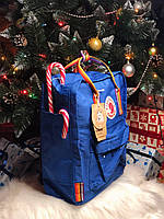 Рюкзаки та ранці шкільні Fjallraven Kanken. Рюкзак Канкен блакитний з райдужними ручками. Рюкзаки в школу 16л, фото 6