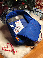 Рюкзаки та ранці шкільні Fjallraven Kanken. Рюкзак Канкен блакитний з райдужними ручками. Рюкзаки в школу 16л, фото 8