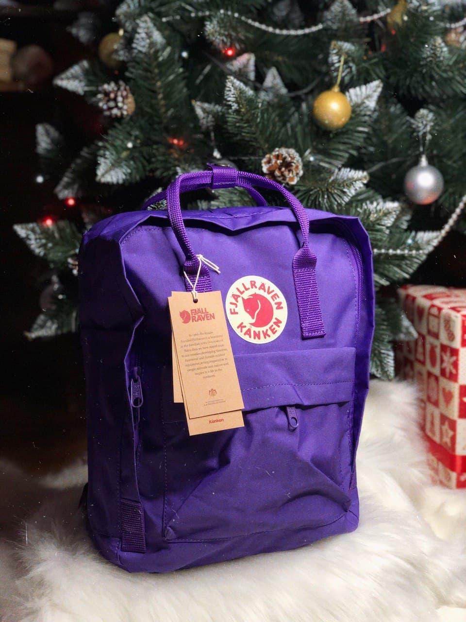 Рюкзаки та ранці шкільні Fjallraven Kanken Рюкзак Канкен фіолетовий Рюкзаки в школу для підлітків 16л, фото 1