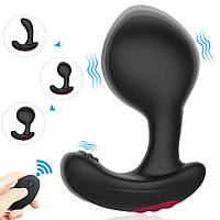 Вібратор анальний з надувною функцією та пультом дистанційного керування для чоловіків