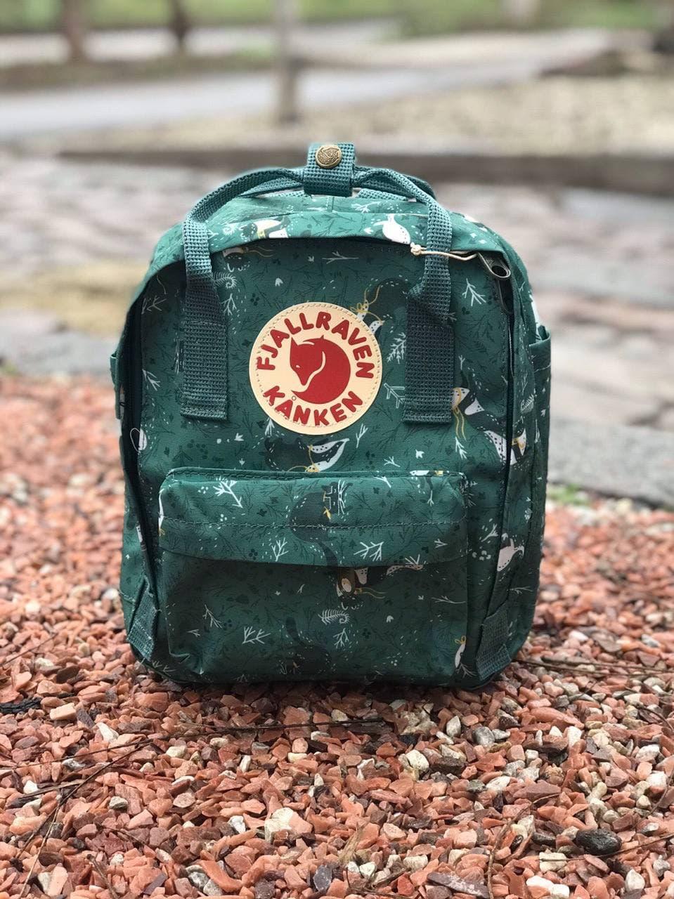 Шкільні портфелі Канкен. Рюкзаки Fjallraven Kanken Classic Mini. Рюкзак зелений молодіжний шкільний 7л, фото 1