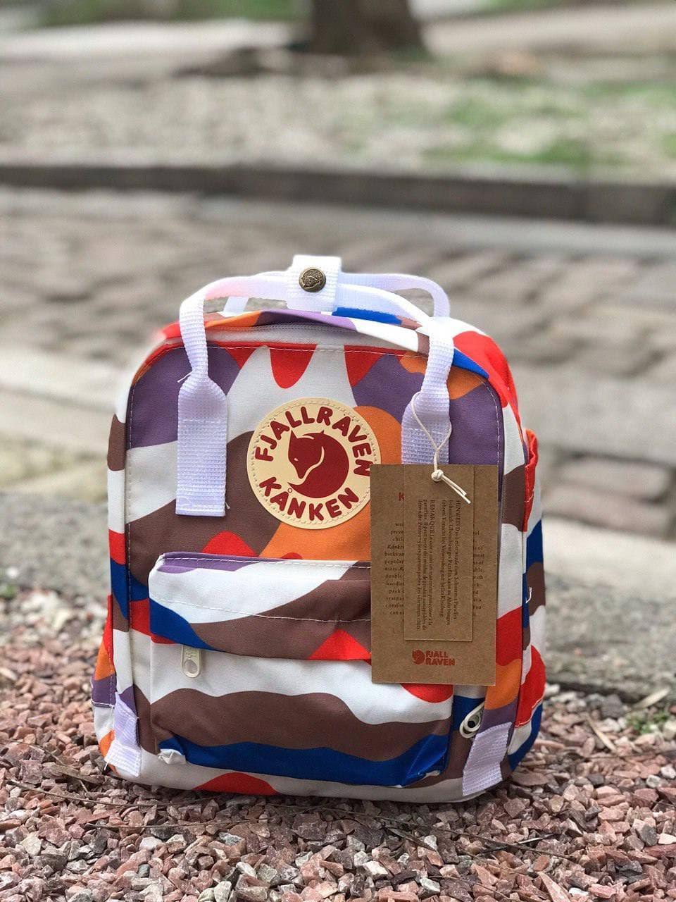 Шкільні портфелі Канкен. Рюкзаки Fjallraven Kanken Classic Mini. Рюкзак кольоровий молодіжний шкільний 7л, фото 1