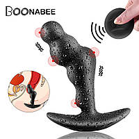 Анальний вібратор з пультом, масажер простати, анальна пробка, 10 режимів вібрації