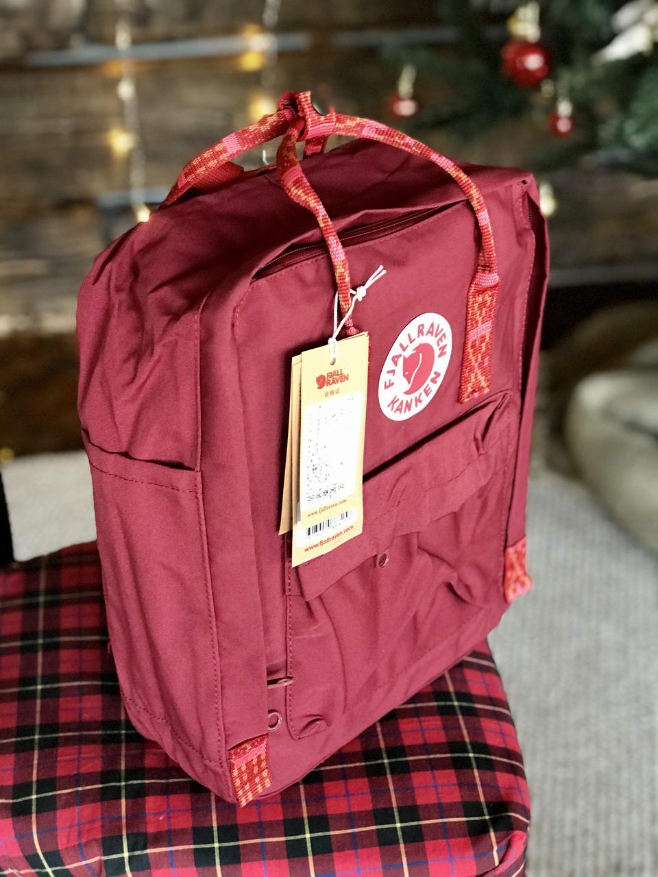 Канкен шкільні портфелі. Рюкзак бордовий 16л Fjallraven Kanken Classic. Рюкзаки шкільні брендові 2021, фото 1