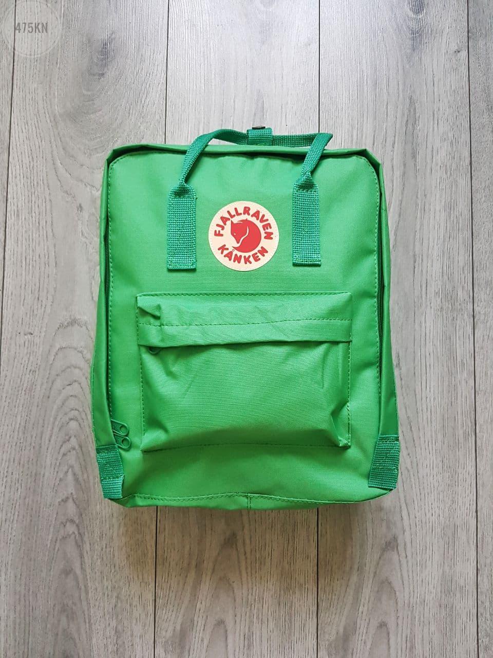 Портфелі та рюкзаки Fjallraven Kanken Classic в школу. Рюкзак Канкен салатовий. Портфель для школи 16л, фото 1