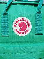Портфелі та рюкзаки Fjallraven Kanken Classic в школу. Рюкзак Канкен салатовий. Портфель для школи 16л, фото 4