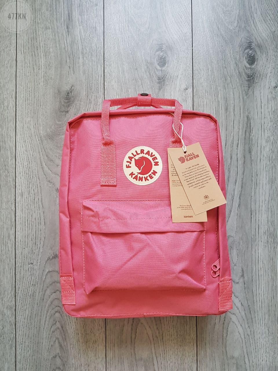 Портфелі та рюкзаки Fjallraven Kanken Classic в школу. Рюкзак Канкен рожевий. Портфель для школи 16л, фото 1